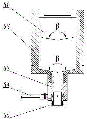 Extrusion forming device and process for small-caliber chalcogenide glass bar material