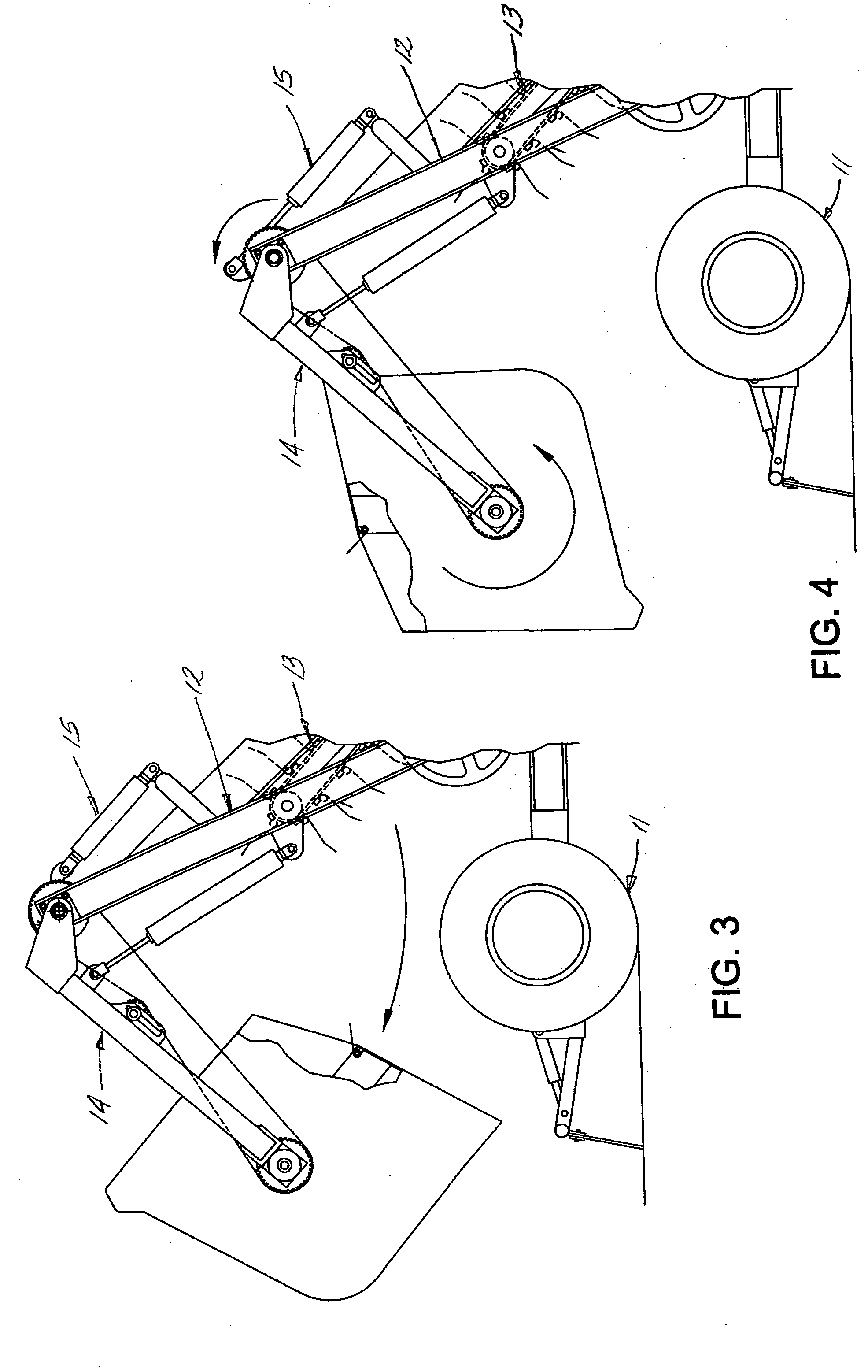 Machine for removing articles deposited on the ground