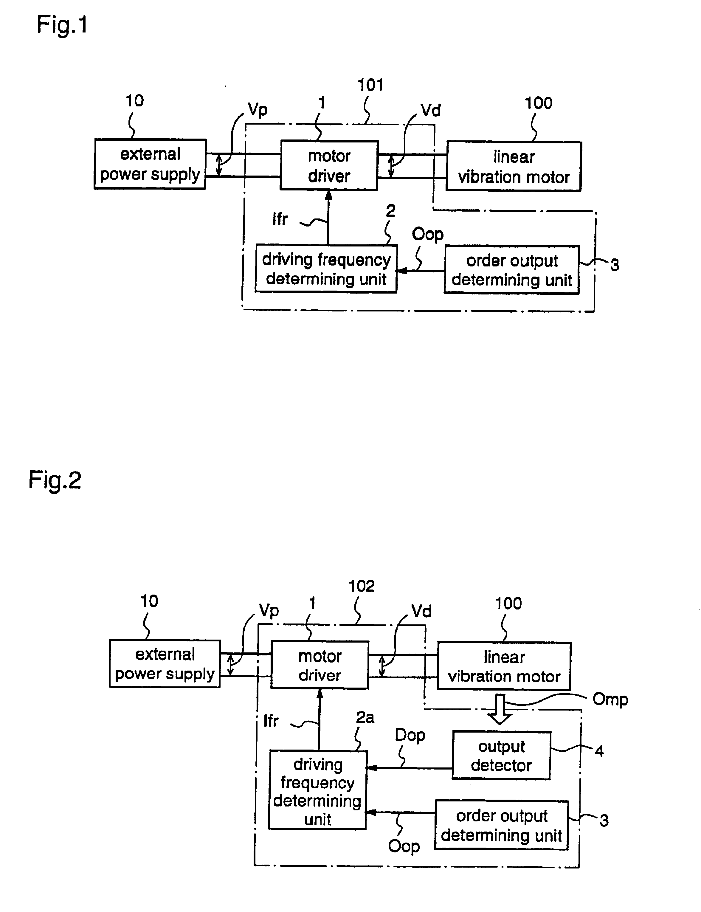 Control system for a linear vibration motor