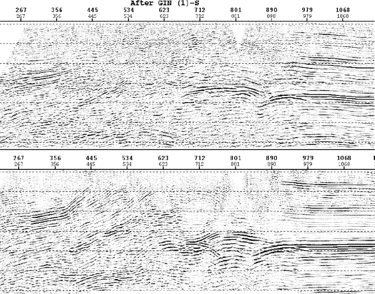 Merging processing method of 2D seismic data of complex surfaces