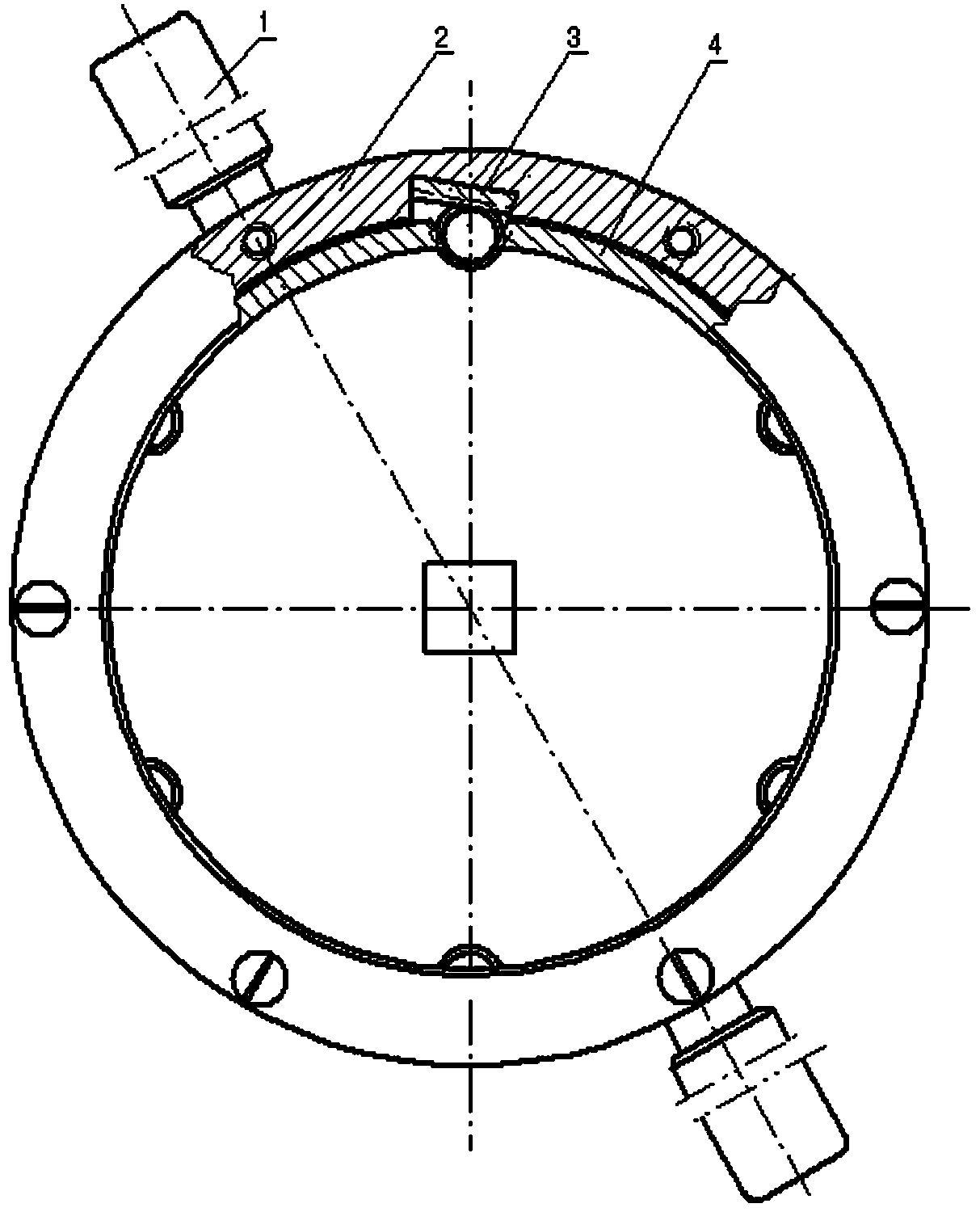 Grenade bottom-row stern screwing device and using method