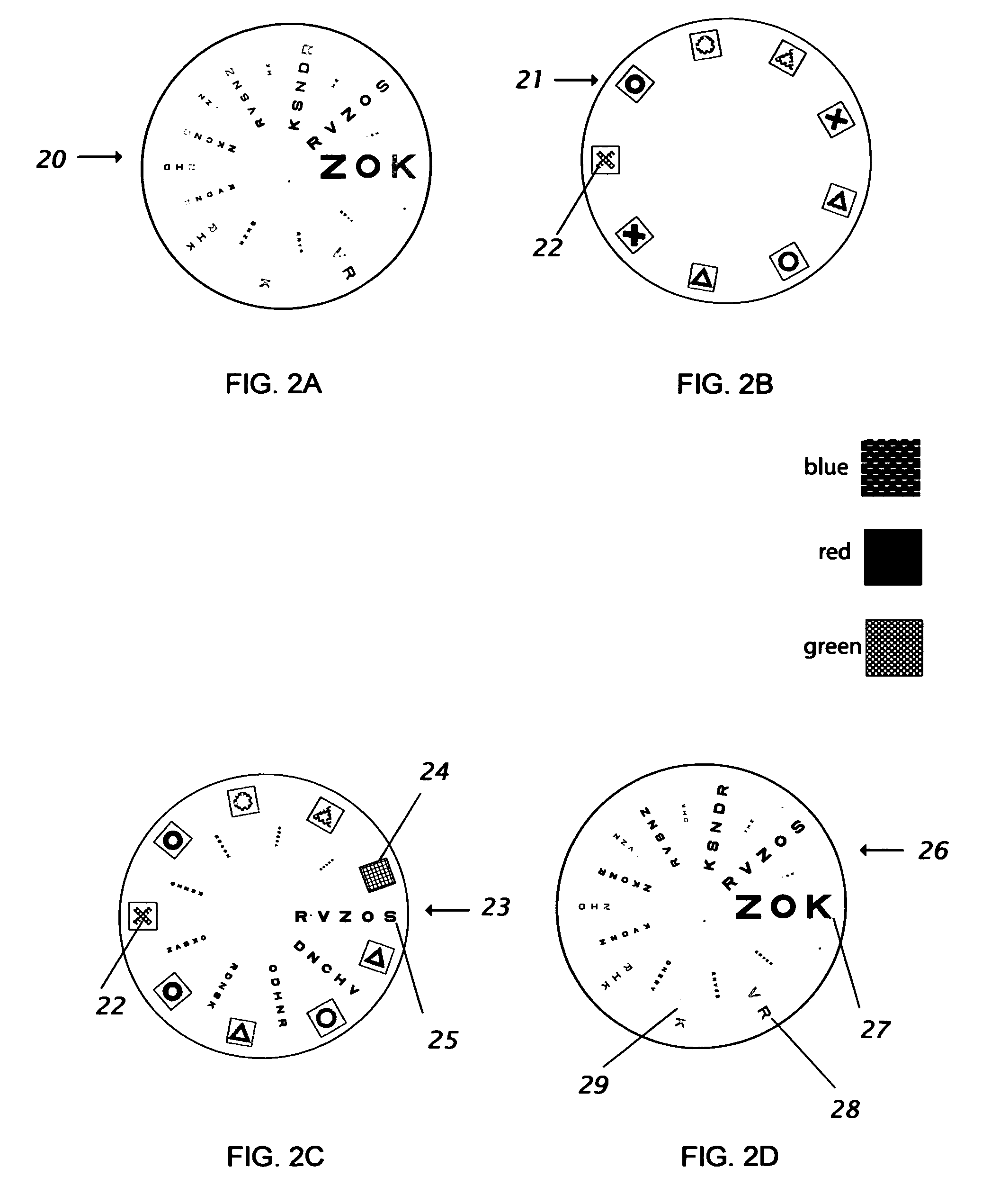 Hand-held device for contrast and multifunction vision testing