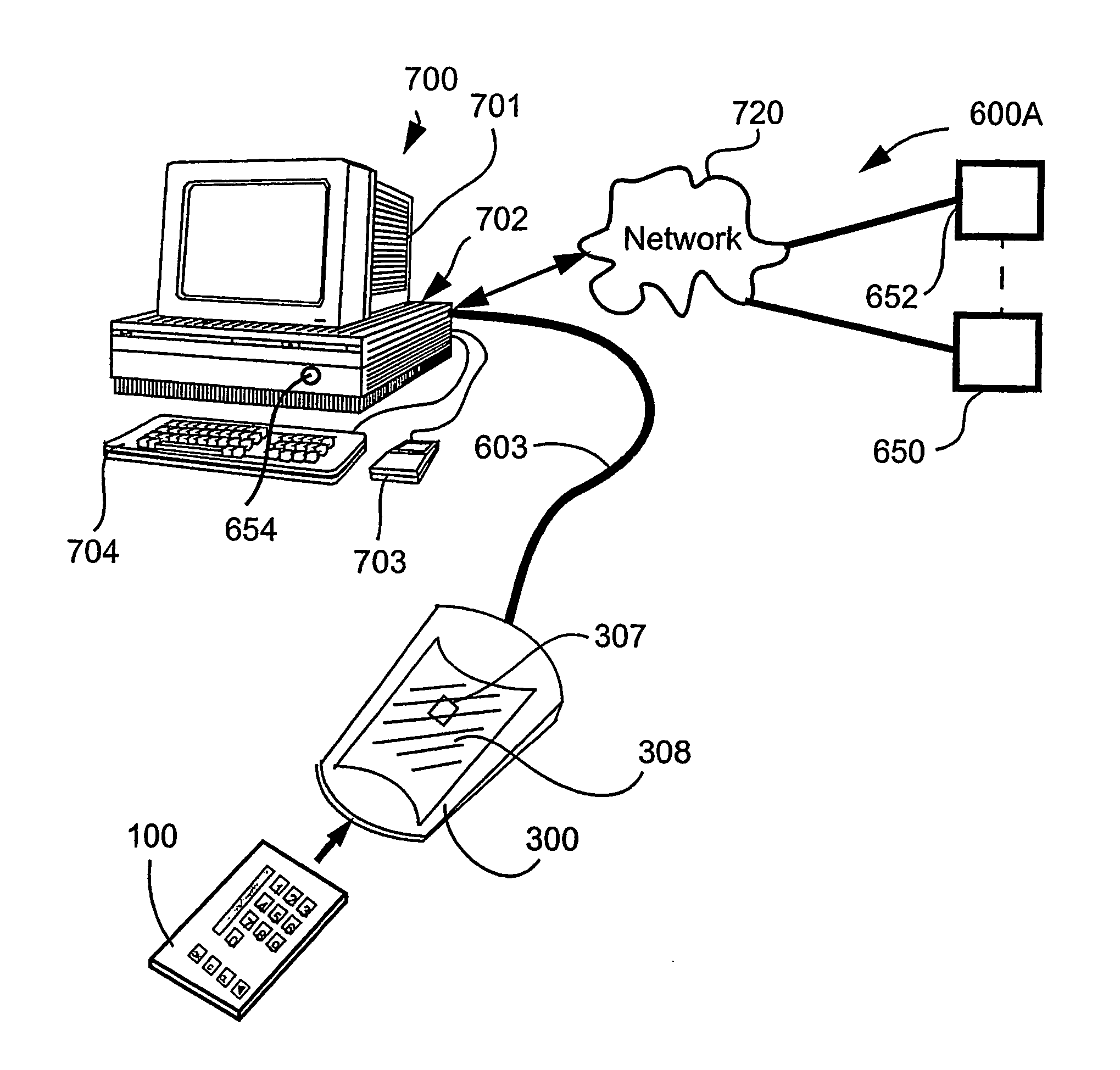 Microprocessor card defining a custom user interface