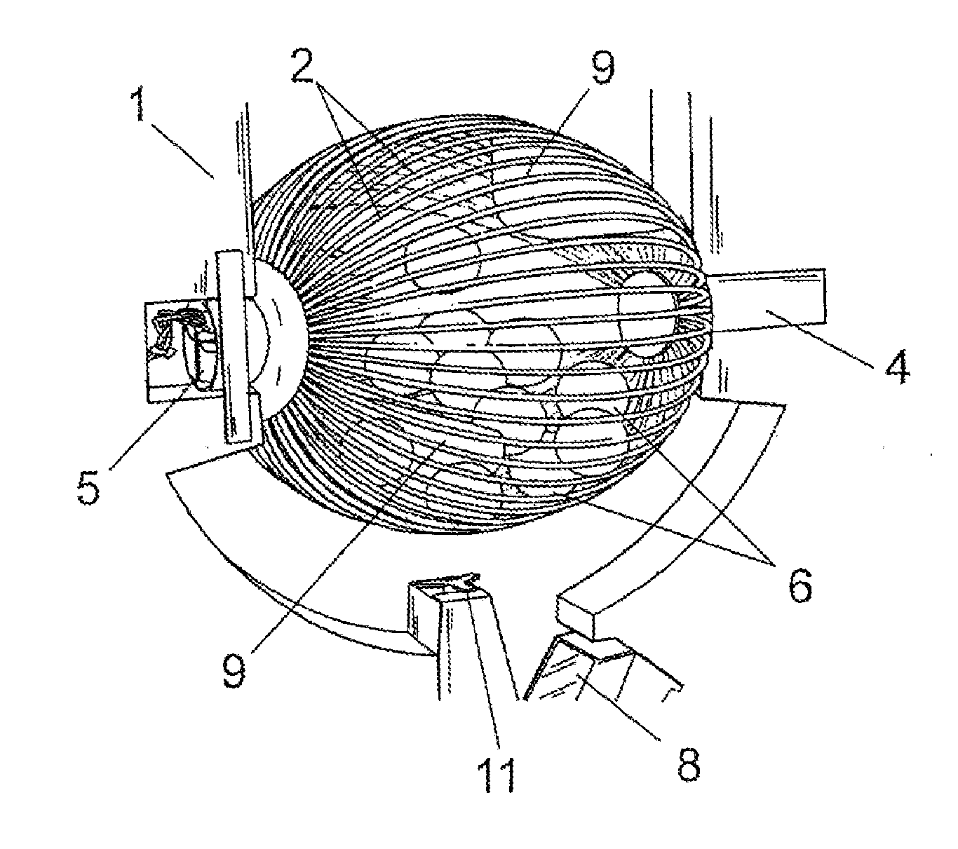 Ball whirling device for recreational games of chance