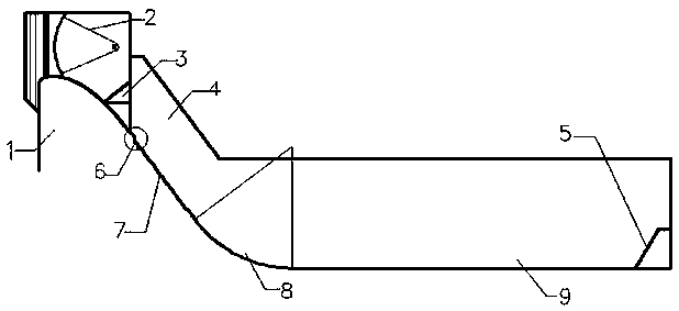 Anti-cavitation installation for tails of flaring gate piers of stepped spillway