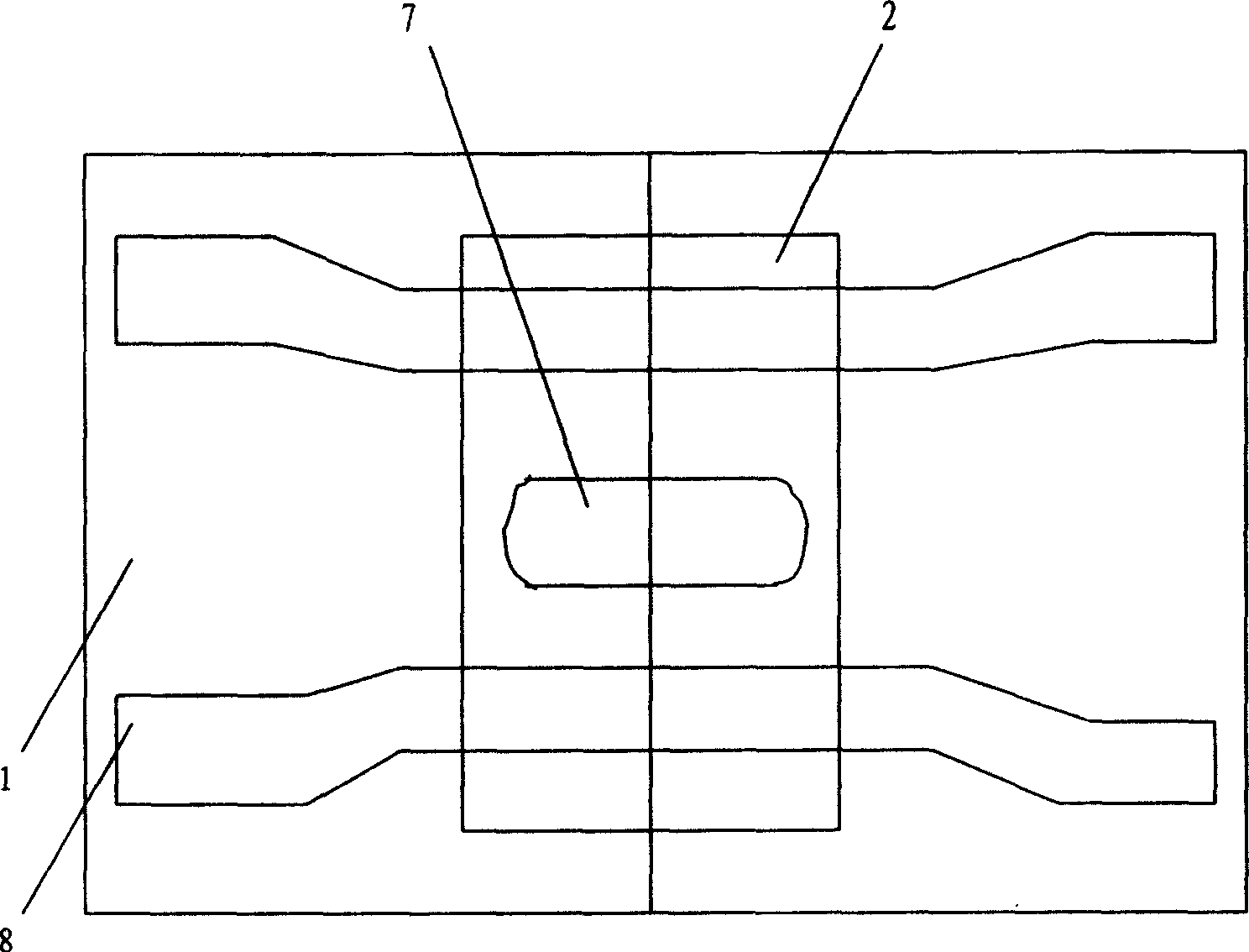 Conjoined duplex tube core for double-table shaped high-speed photodetector with side face entered light