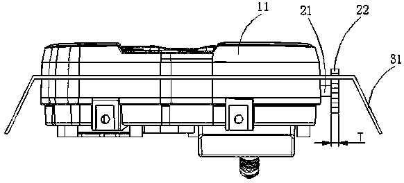 A semi-hidden meter with a subtotal mileage zero adjustment mechanism