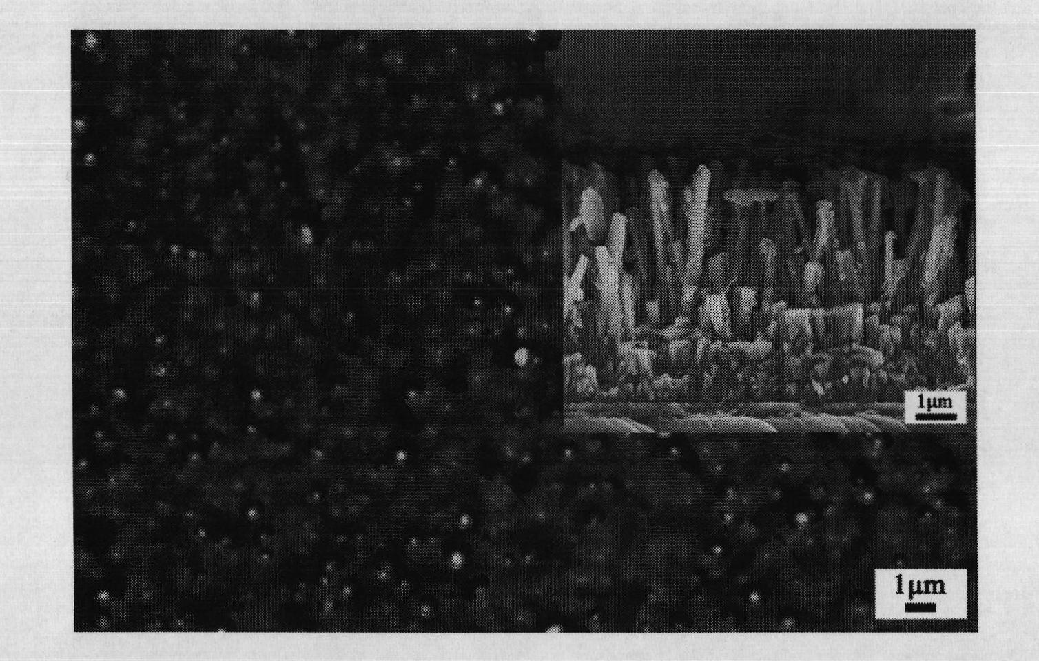 Preparation method for SiO2-ZnO nano-bar array composite electrode