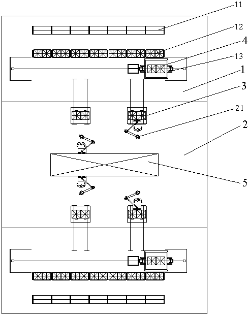 Entire charging logistics system of pure electric motor coach