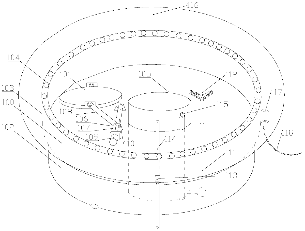 A device and method for unmanned ship and unmanned aerial vehicle fertilization and drug application at sea