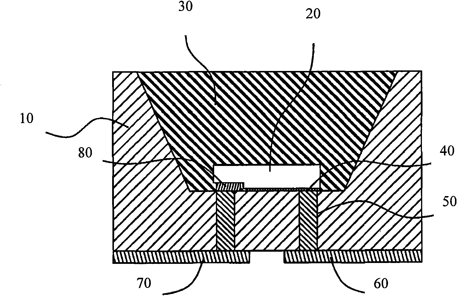 LED surface mounting structure for silicon substrate integrated with functional circuits and packaging method thereof