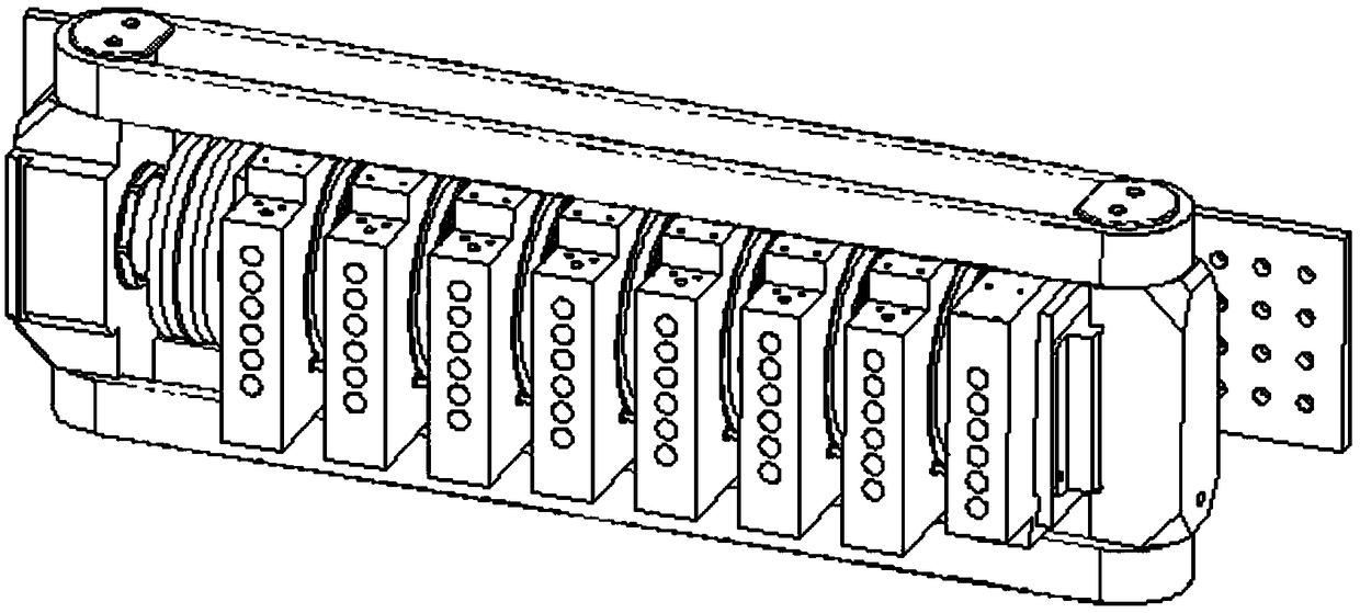 A crimping structure with multi-level thyristors connected in series