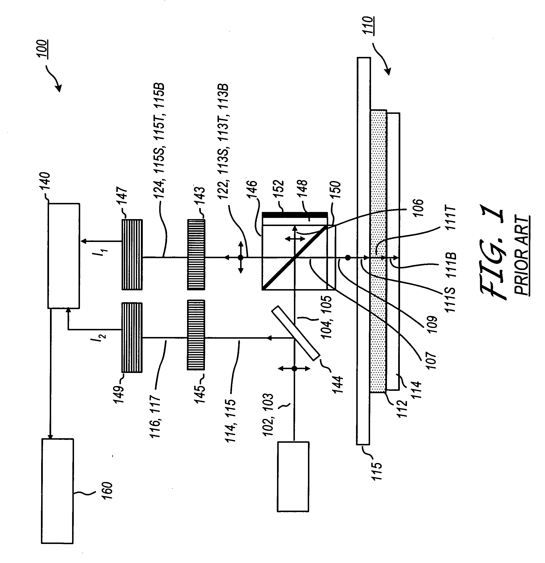 Heterodyne reflectomer for film thickness monitoring and method for implementing