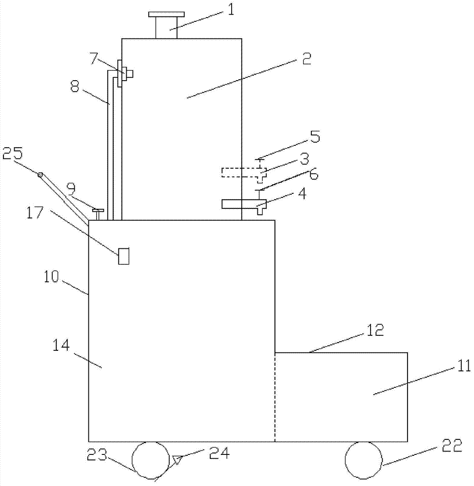 Mobile fast automatic control acid adding machine