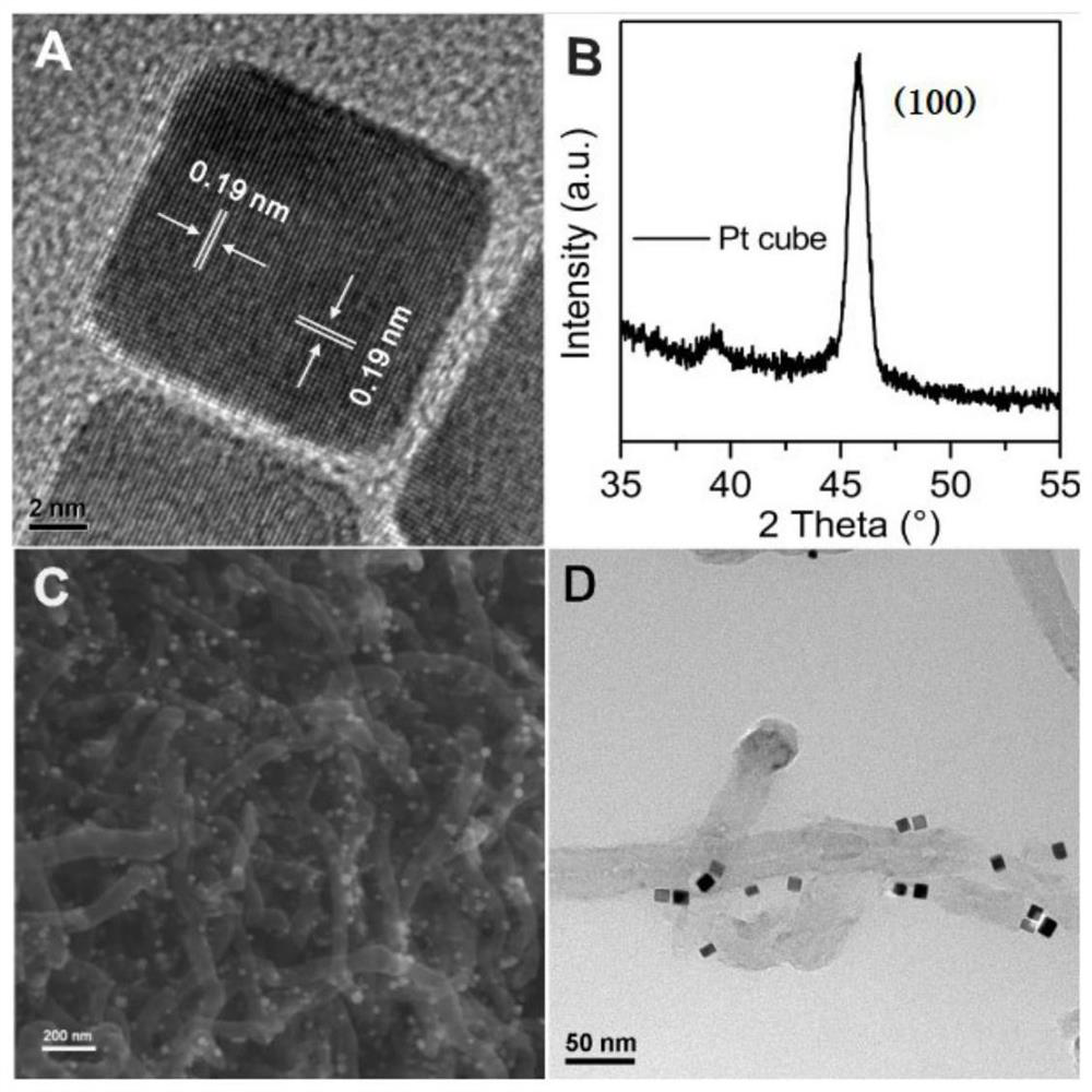 Cyanamide compound-Pt-based nanocrystalline catalyst as well as preparation method and application thereof