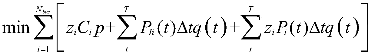 Energy storage site selection constant volume multi-objective optimization method considering reduction of peak-valley difference