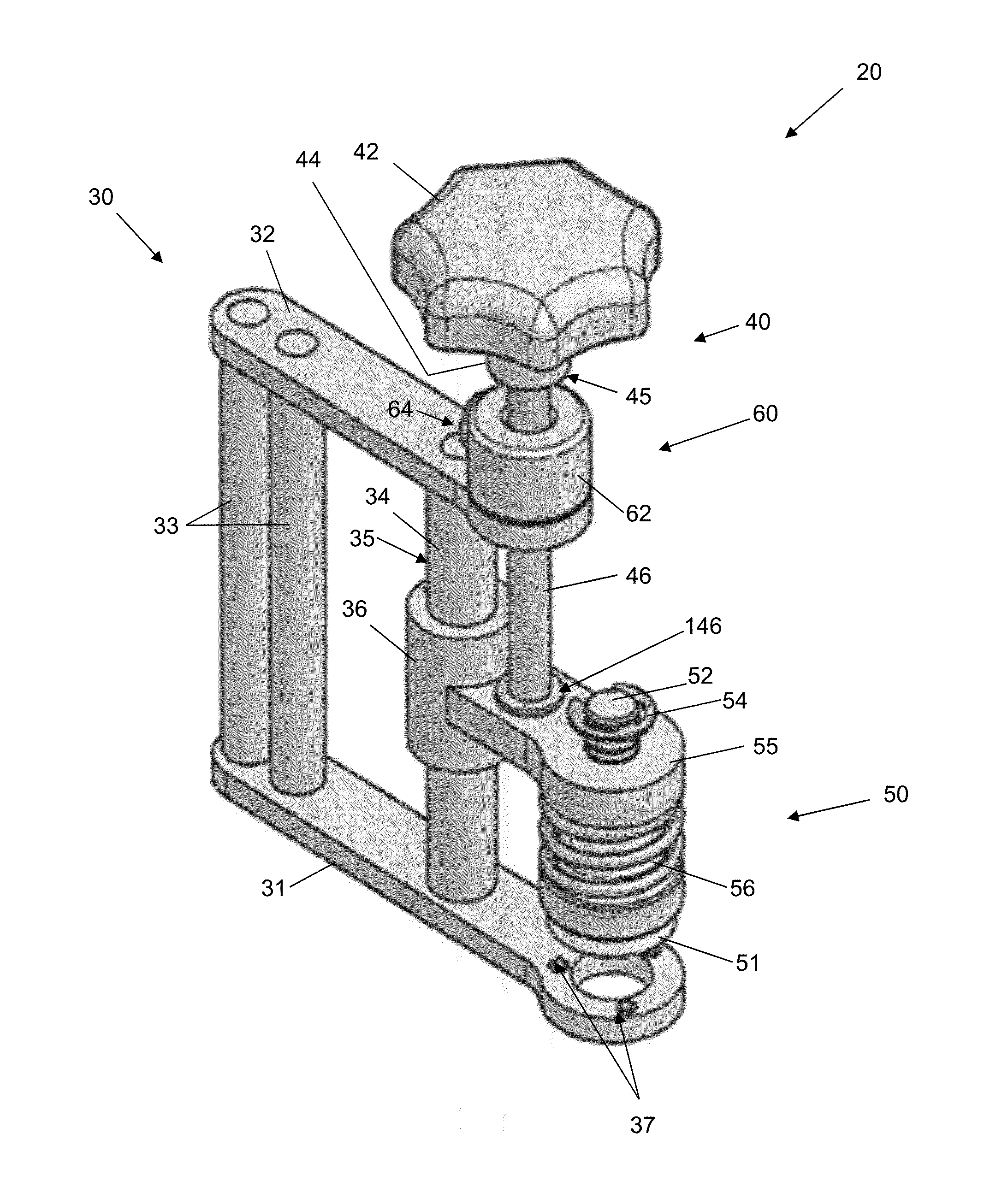 Device for facilitating artificial prosthesis installation with measured applied pressure and method therefor