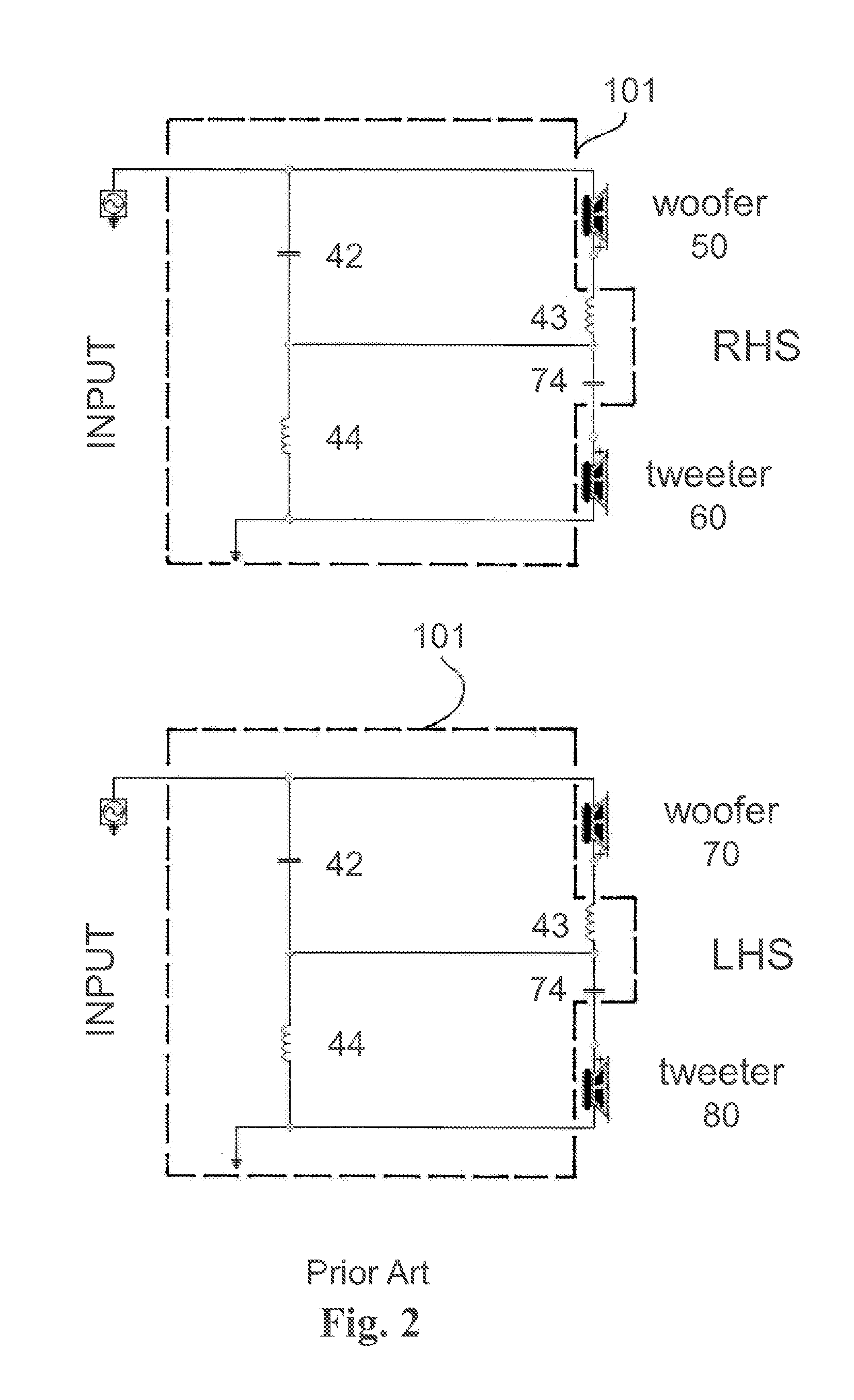 Phase-unified loudspeakers: series crossovers