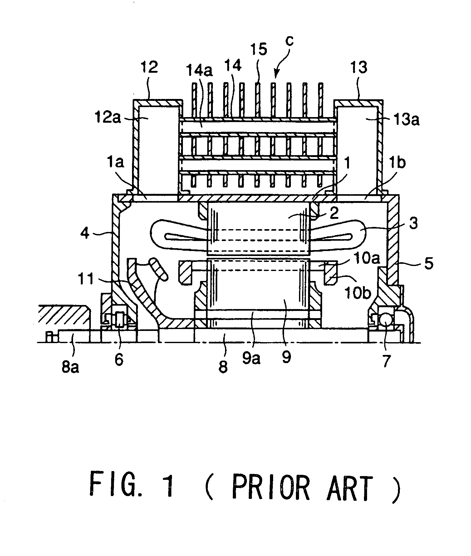 Totally hermetically sealed motor for a vehicle