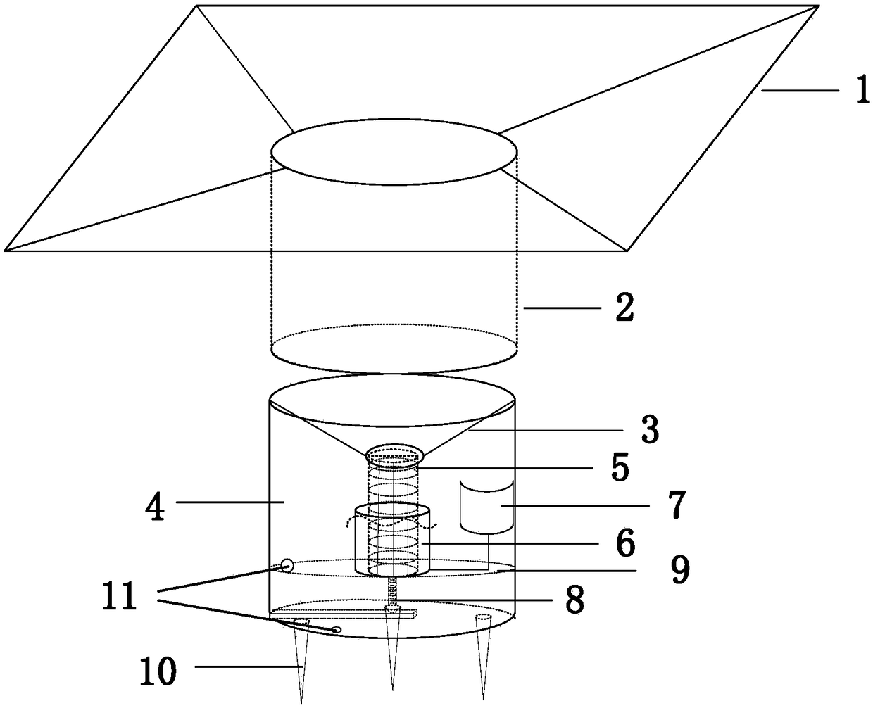 Litter collector for fresh collection and automatic degradation treatment and operation method of litter collector