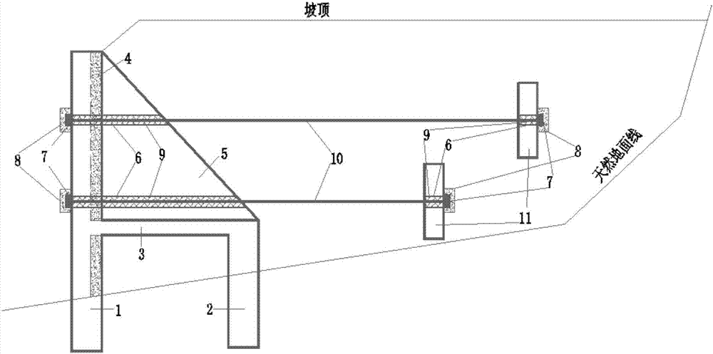 Ultrahigh light supporting and retaining structure and method for treating high fill and high side slope engineering