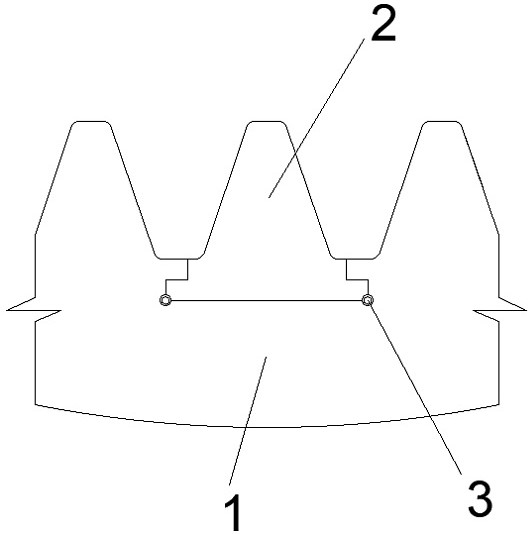 Method for repairing large gear ring of embedded shield main bearing