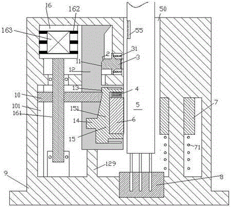 Improved power line connecting and locking device for building machinery