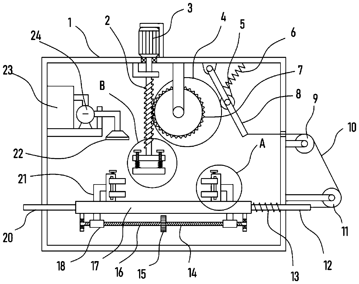 Plastic polishing device for plastic product machining