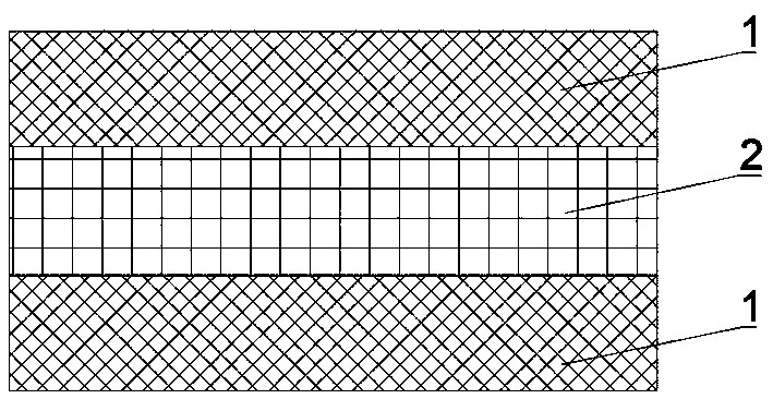 Boron nitride-silicon nitride sandwich wide-frequency wave-transmitting material and preparation method thereof