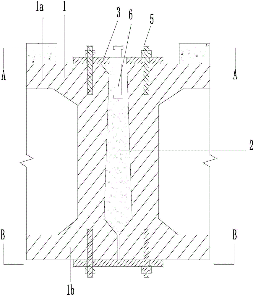 Hinge joint structure with composite shear keys and precast slab bridge thereof