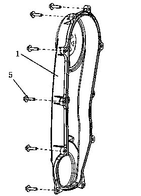 Engine timing encloser installation structure easy to assemble and disassemble