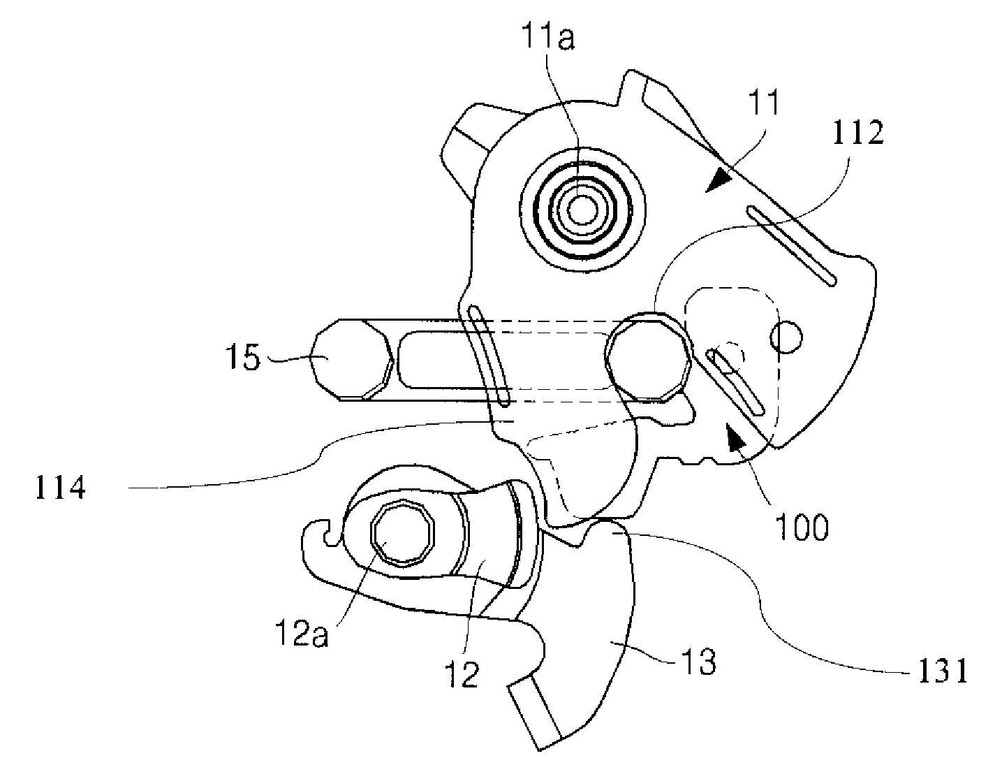 Door latch assembly with damping member of automobile