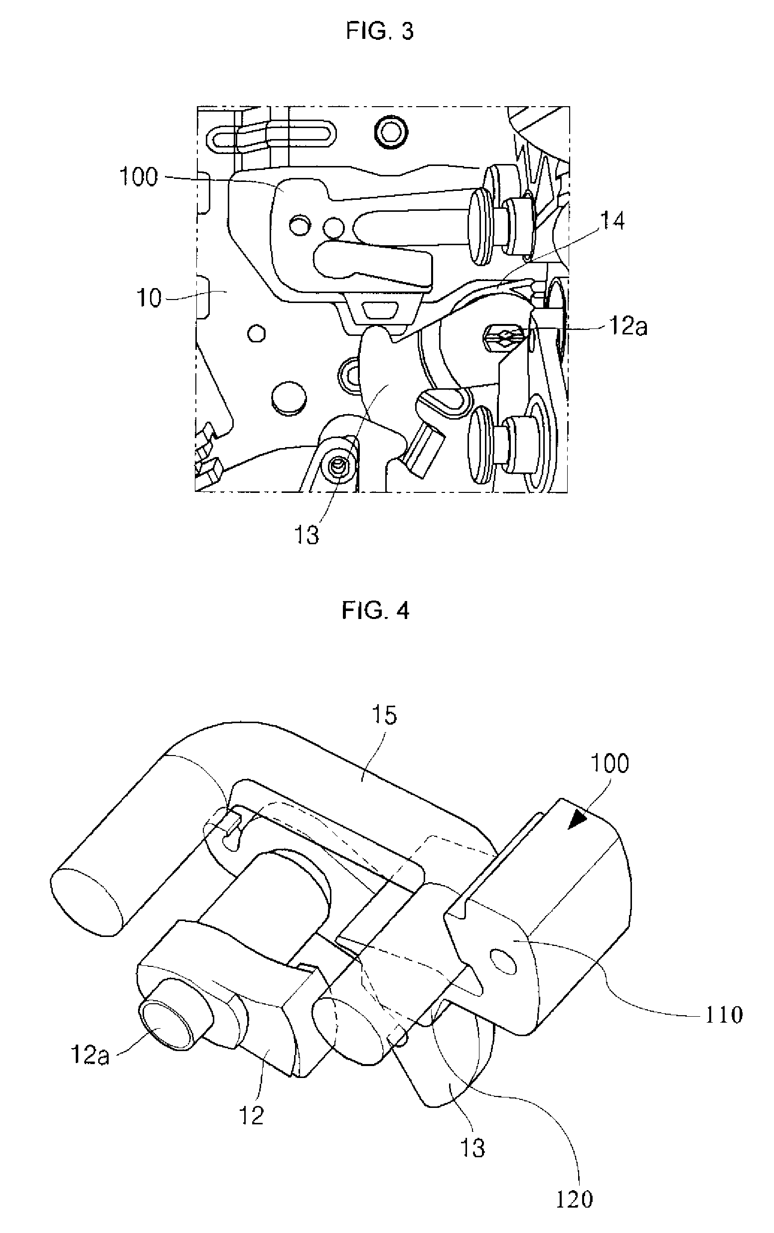 Door latch assembly with damping member of automobile