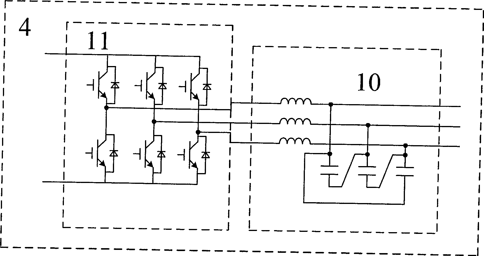 Flexible AC double-feed type wind generating and transmitting system