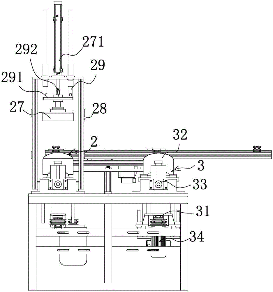 Machining device for lower end enclosure of steel cylinder