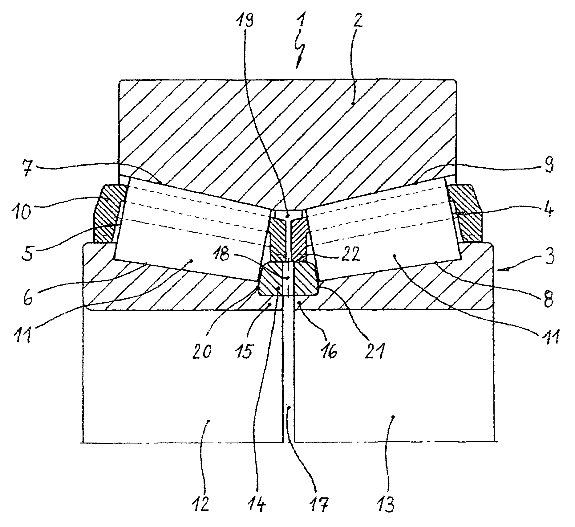 Double-row angular-contact antifriction bearing