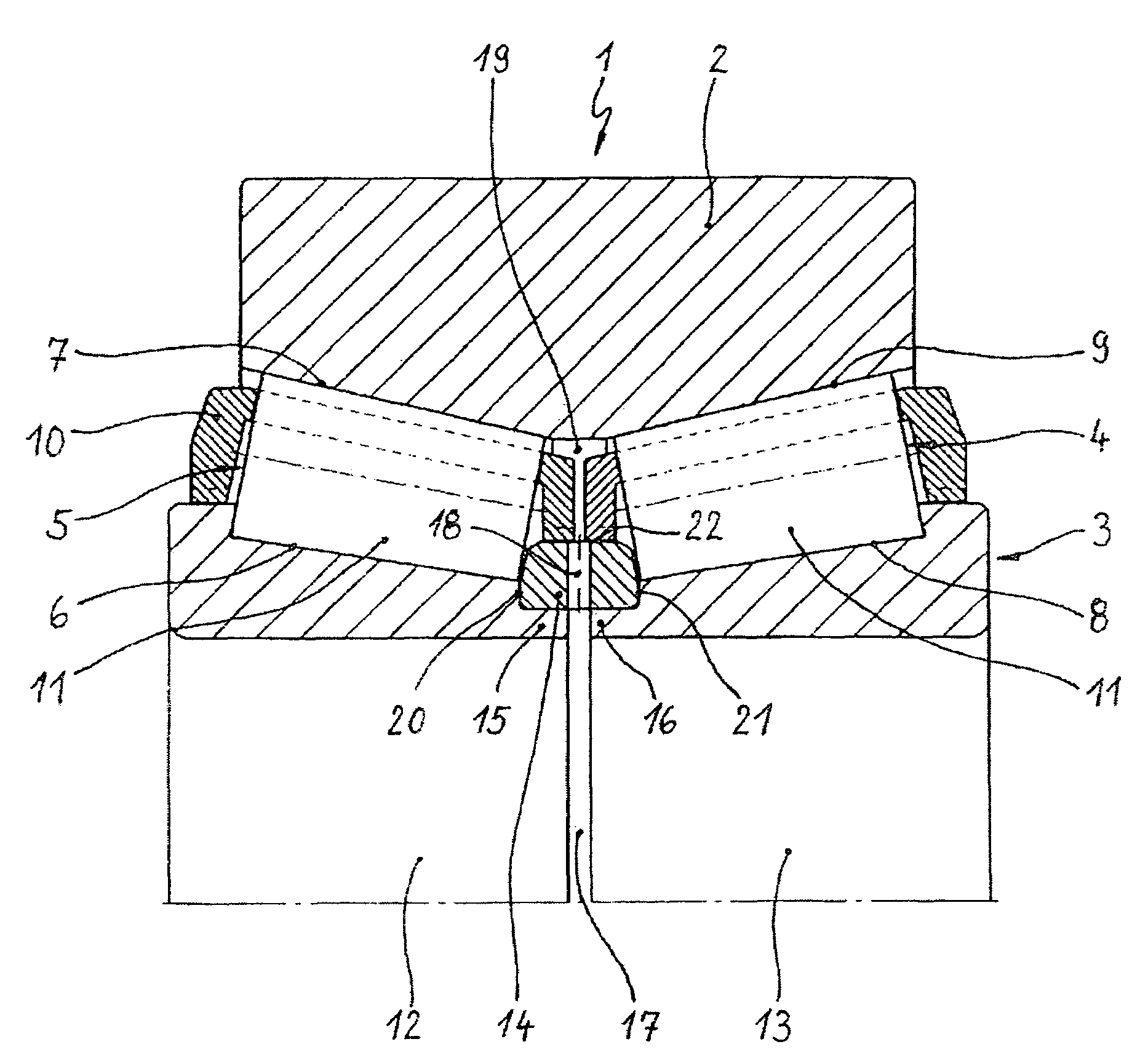 Double-row angular-contact antifriction bearing