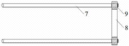 Simple wrench for fastening lower bolt of T-shaped beam side template