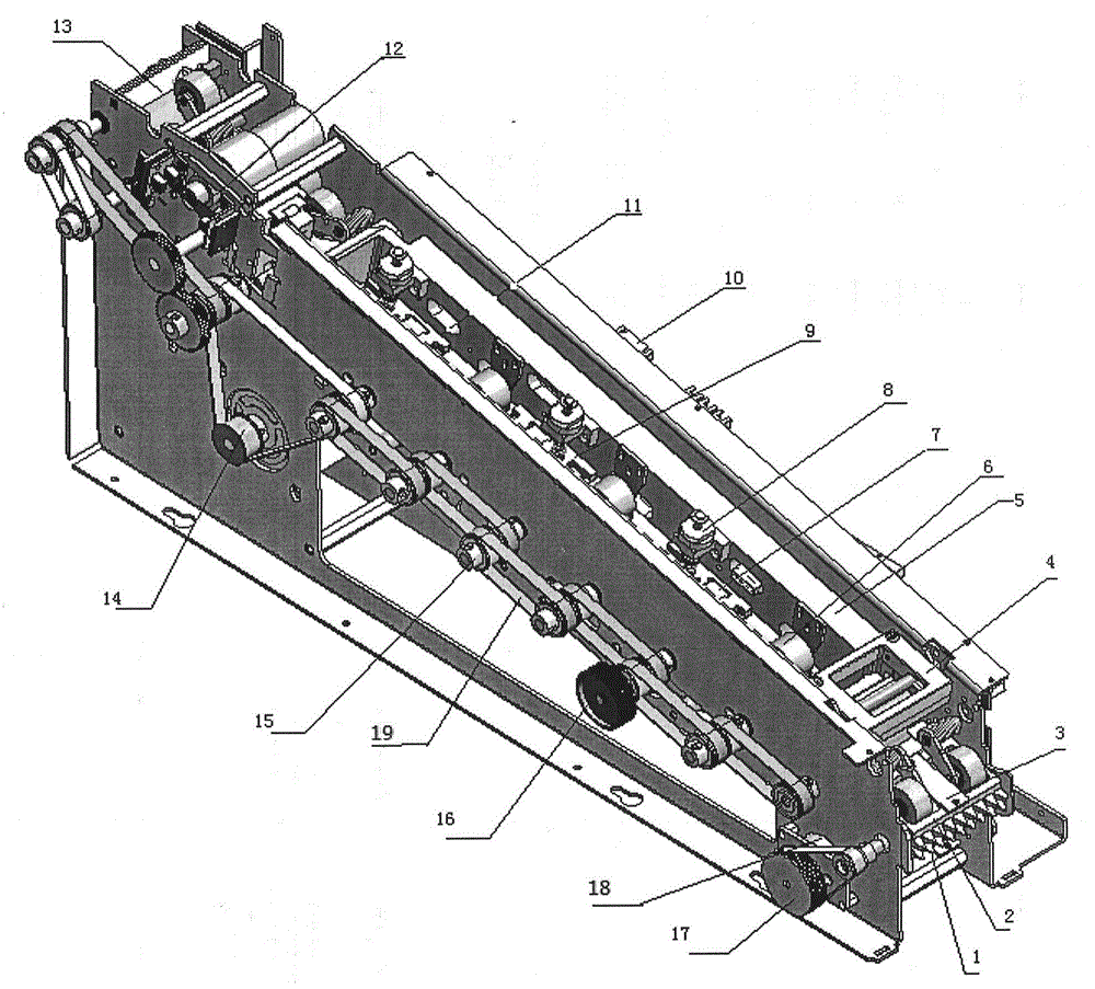 A multi-directional magnetic medium heat-sensitive ticket checking module