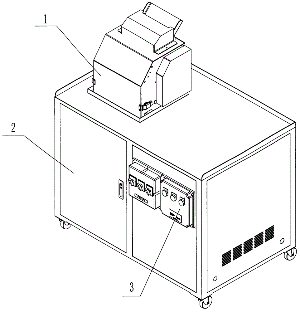 Bag-breaking and liquid-taking machine for bagged product