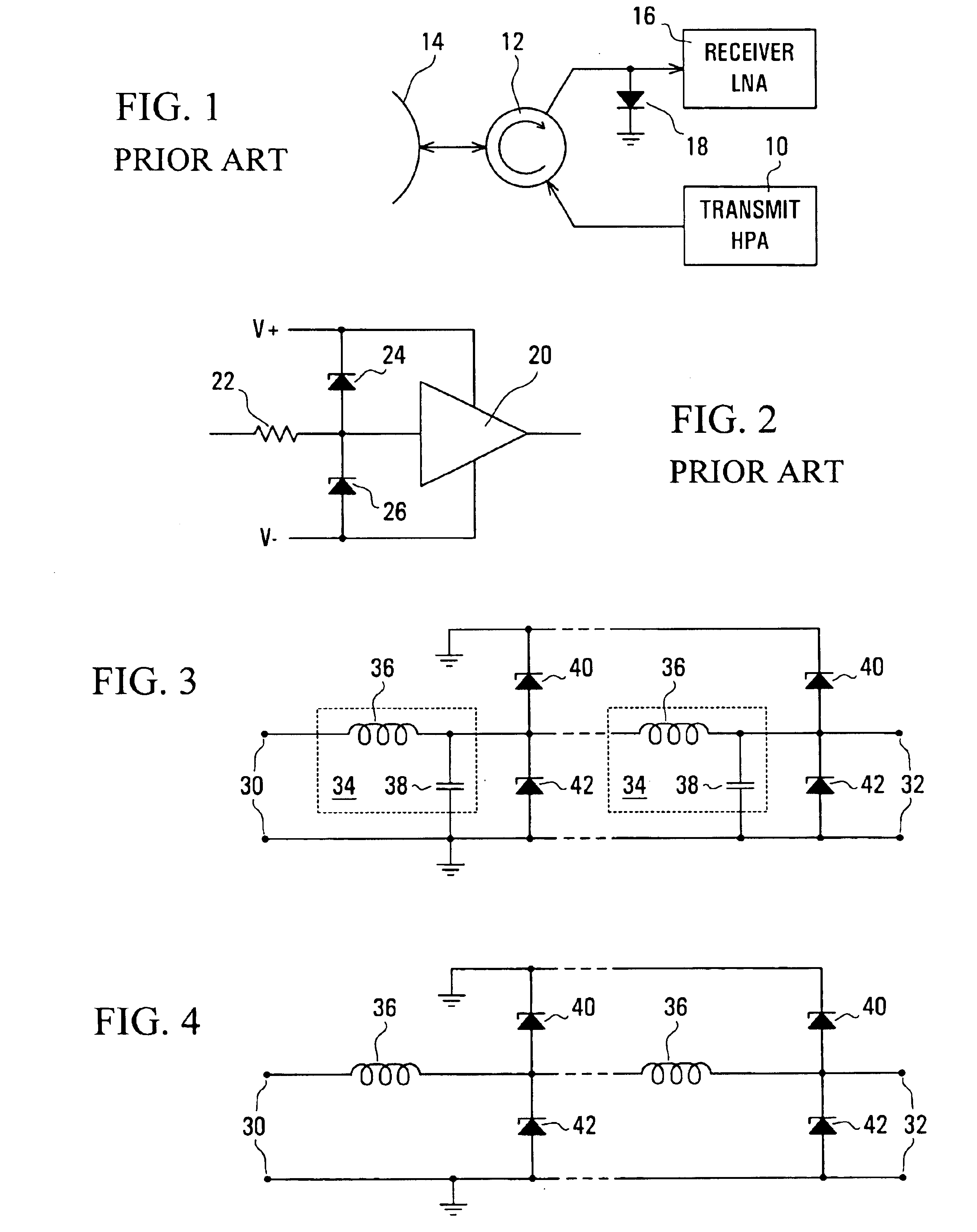 Input power limiter for a microwave receiver