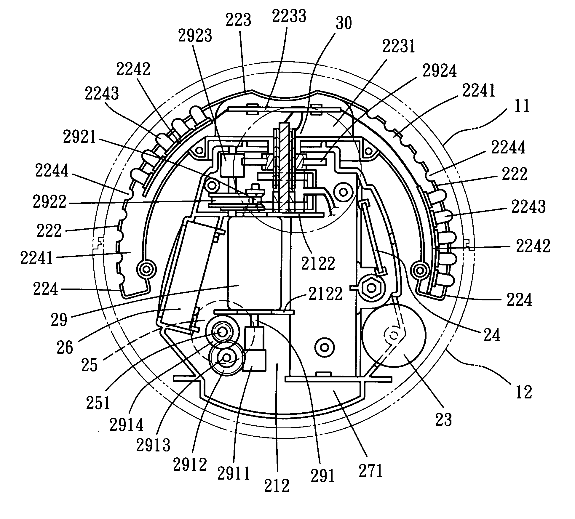 Automatically rotatable lamp ball