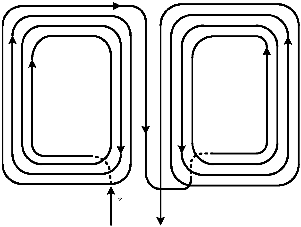 Non-contact electric energy transmission device and position detection method