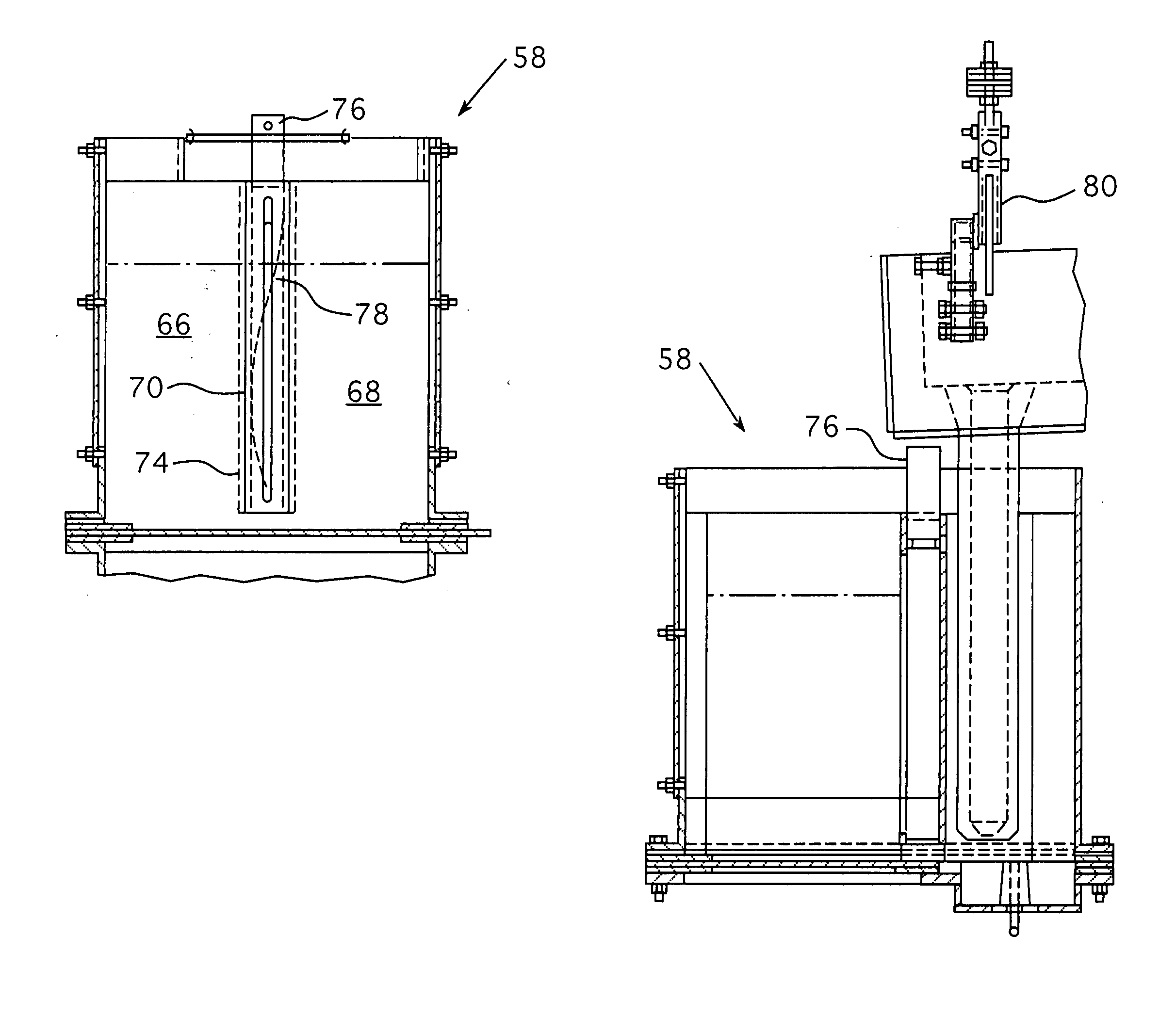 Method of unidirectional solidification of castings and associated apparatus