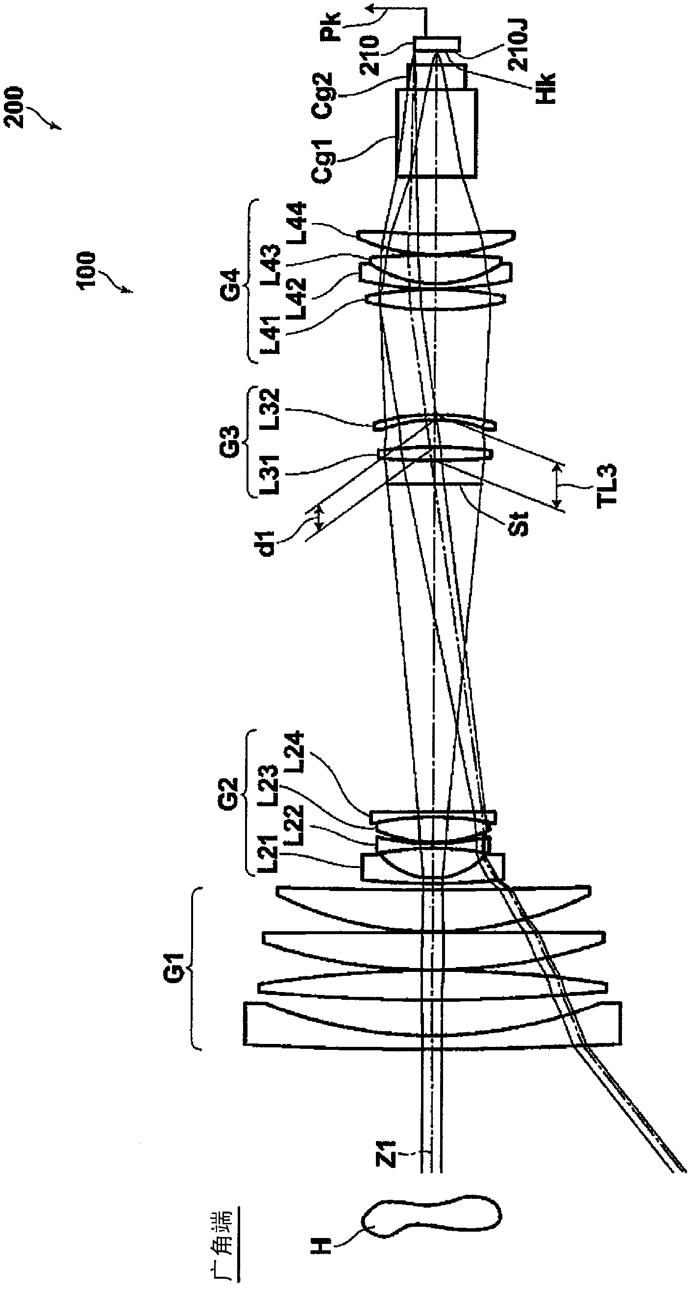 Zoom lens and camera device