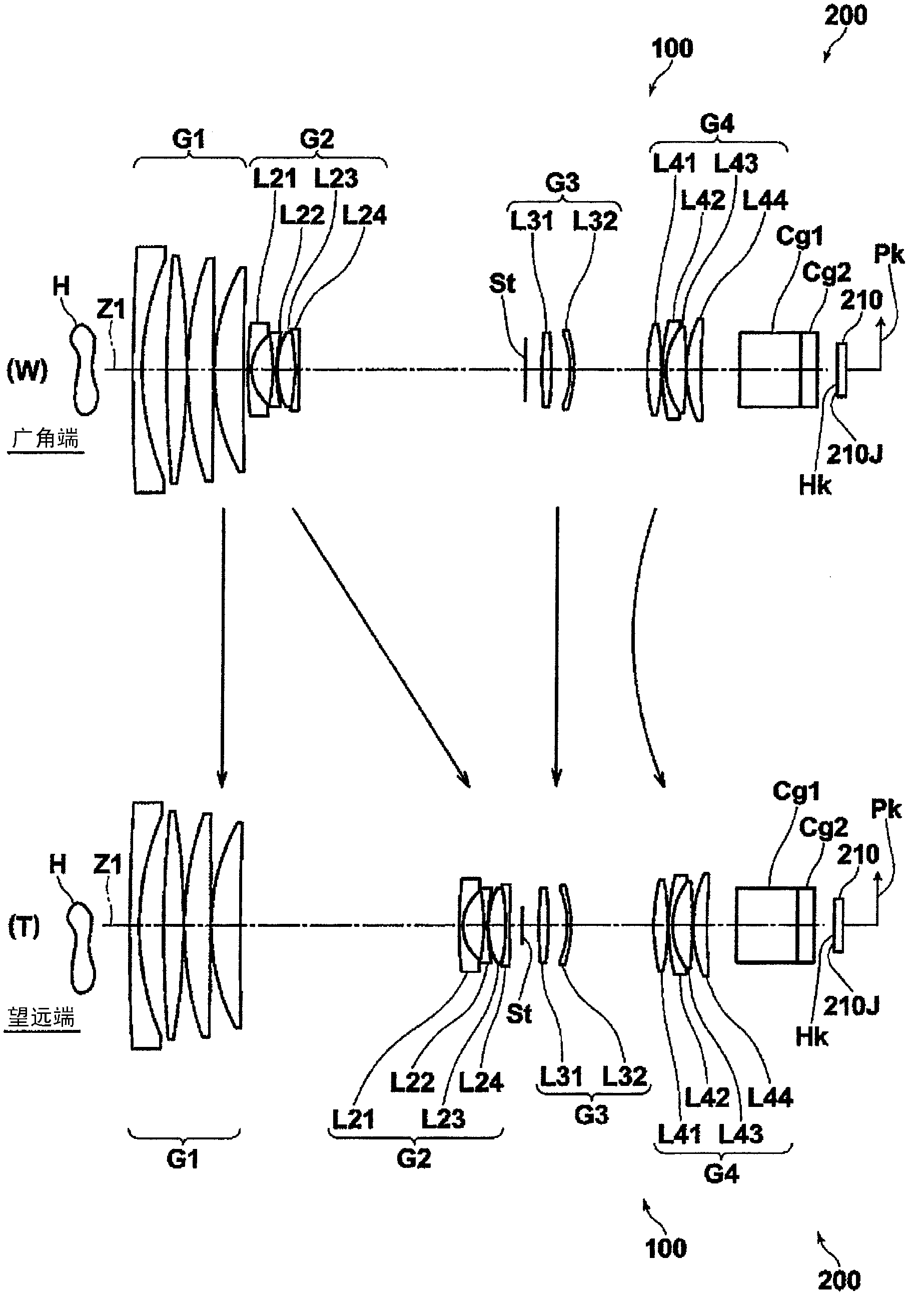 Zoom lens and camera device