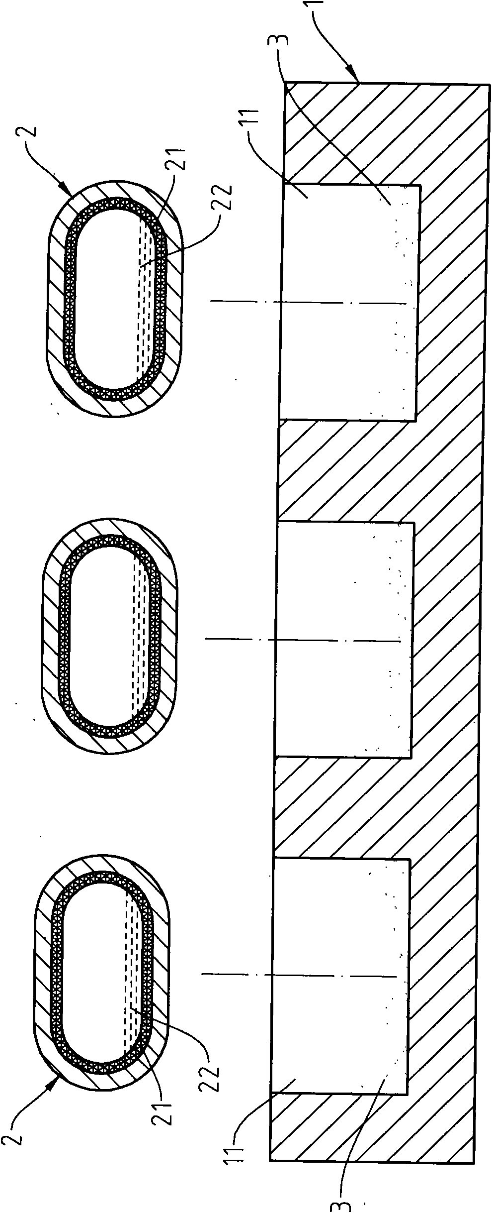 Equalizing plate structure