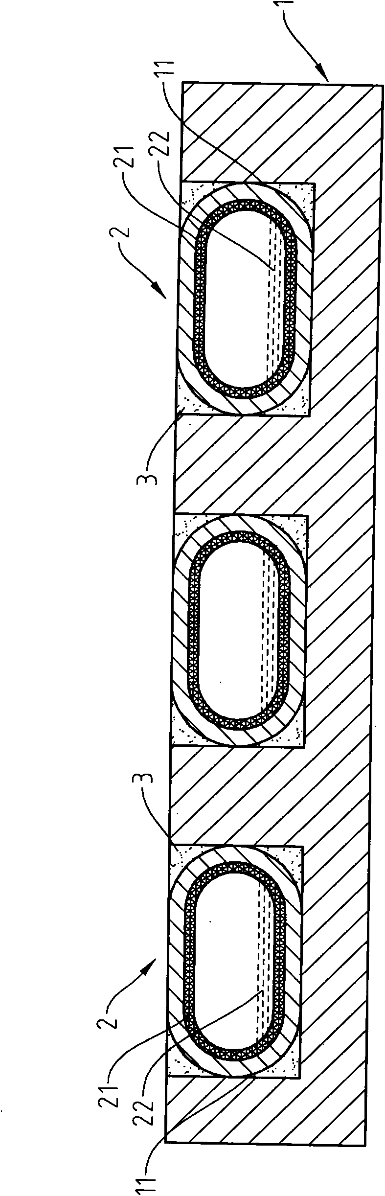 Equalizing plate structure