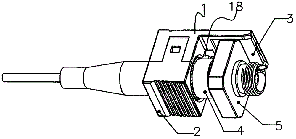 Radio frequency label device of FC (Fiber Channel) optical fiber connector