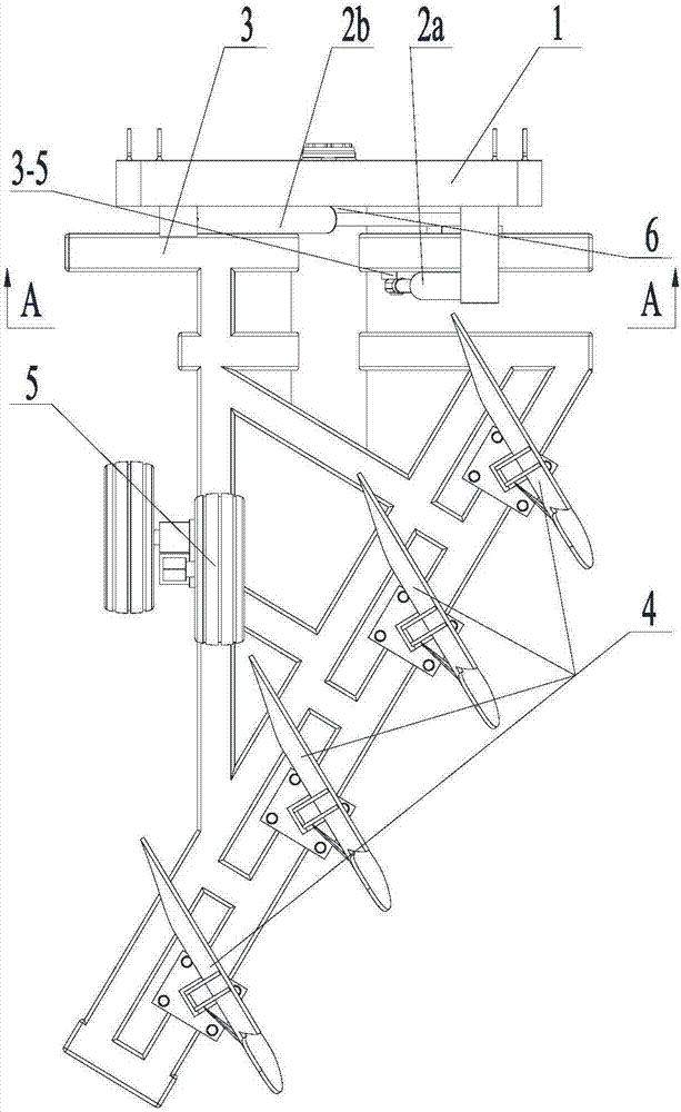 Singularity-free hydraulic bidirectional reversible plow with two oil cylinders